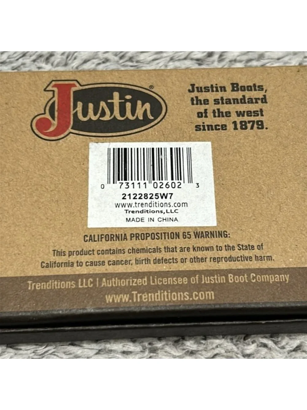 Justin Boots genuine leather CARD WALLET with Gusset men's new in box